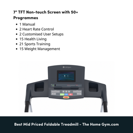 LifeSpan fitness treadmill - great home gym treadmill