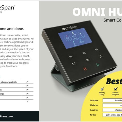 LifeSpan TR1200B Under Desk Treadmill with Smart Console SC110