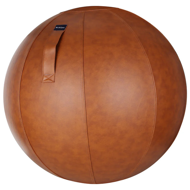 LifeSpan Fitness Workplace Office Chair Yoga Ball - Caramel Leather