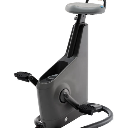 LifeSpan Ampera Bike Desk Space Grey with Glass Standing Desk