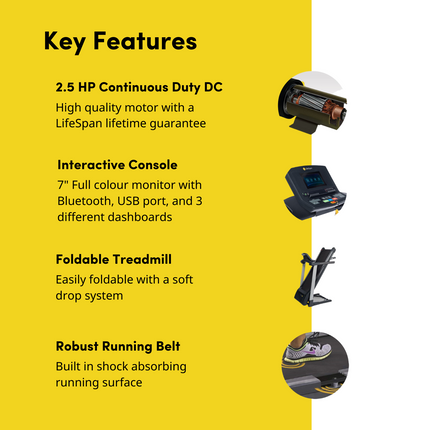 LifeSpan fitness treadmill - home gym treadmill