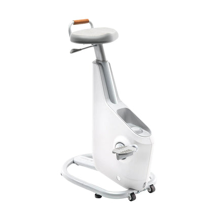 LifeSpan Ampera Bike Desk Glacier White with Standing Desk