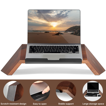 LifeSpan Laptop Stand - Black Walnut