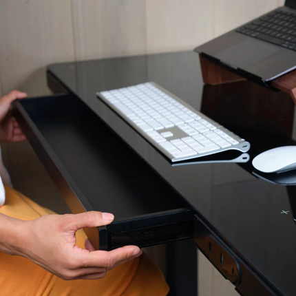 <tc>LifeSpan</tc> Ampera <tc>Fahrradschreibtisch</tc> Gletscherweiß mit Glas-Stehpult