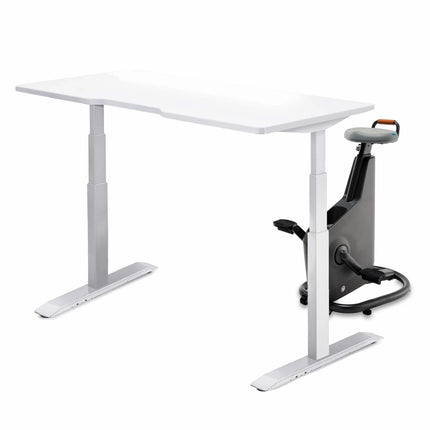 LifeSpan Ampera Bike Desk Space Grey with Standing Desk